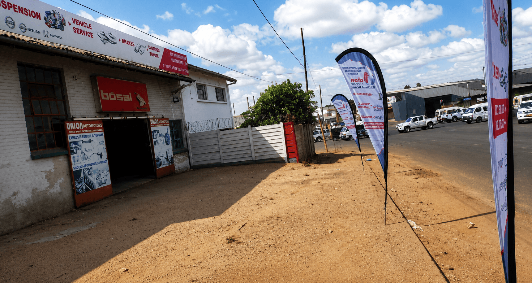 Union Auto Motors Office and Front Yard
